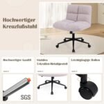 Ergonomiška biuro kėdė su ratukais ir plačia sėdyne (Šviesiai pilka)