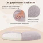 Ergonomiška biuro kėdė su ratukais ir plačia sėdyne (Šviesiai pilka)