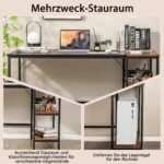 Darbo stalas su lentynomis 140 cm (Ruda)