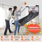 Sulankstomas krepšinio žaidimas su dviem krepšiais (Juoda)