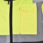 Gerai matoma vėjui ir vandeniui atspari apsauginė darbo striukė (Geltona)
