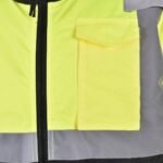 Gerai matoma apsauginė darbo striukė su atšvaitais (Geltona)