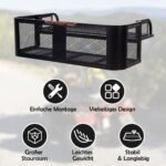 Universali ATV/UTV galinė bagažinė su tinklelio dizainu (Juoda)
