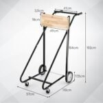 Variklio transportavimo vežimėlis su ratukais 150 kg keliamoji galia (Juoda)