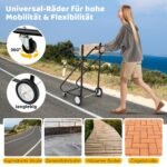 Variklio transportavimo vežimėlis su ratukais 150 kg keliamoji galia (Juoda)