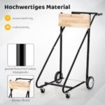 Variklio transportavimo vežimėlis su ratukais 150 kg keliamoji galia (Juoda)