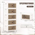 Sulankstomos laikymo dėžės su dangčiais 5 vnt (Balta)