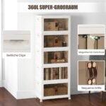 Sulankstomos laikymo dėžės su dangčiais 5 vnt (Balta)