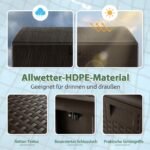 Didesnė 454L lauko sandėliavimo dėžė su užrakinamu dangčiu (Ruda)