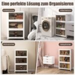 Stalčių komplektas su ratukais ir durelėmis (Balta)