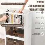 Modulinės laikymo dėžės su ratukais ir durelėmis (4 vnt.) (Balta)