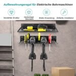 Organizatorius su 4 vietomis ir 36 skylutėmis įrankiams (Juoda)