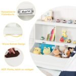 Vaikiška lentyna su keturiais skyriais žaislams ir knygoms (Balta)