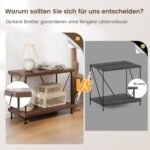 Dvigubo aukščio metalinio rėmo lentyna (Ruda)