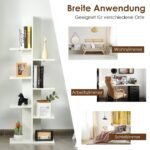 Stovimas aštuonių lentynų knygų modulis (Balta)