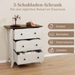 Erdvi trijų stalčių komoda (Pilka)