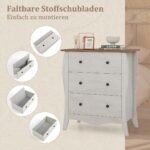 Erdvi trijų stalčių komoda (Pilka)