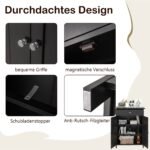 Vonios spintelė su stalčiumi ir dviem durelėm (Juoda)