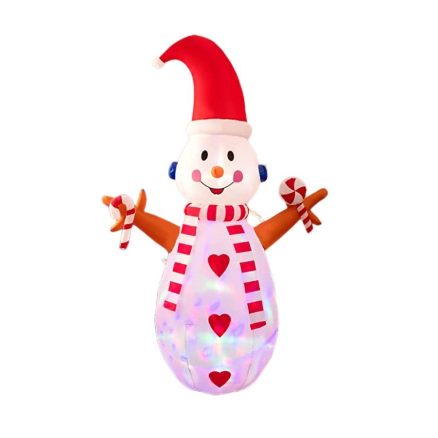 aufblasbare-schneemann-cm24088de_6_ Pripučiamas kalėdinis Sniego Senis 240 cm (Balta)