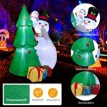 Pripučiama Kalėdinė eglutė su sniego seniais (Spalvota)