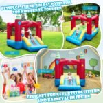 Didelė pripučiama pilis su čiuožykla vaikams 190 x 260 x 205 cm (Spalvota)