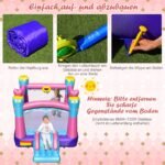 Pripučiama pilis su čiuožykla ir krepšinio lanku (Spalvota)