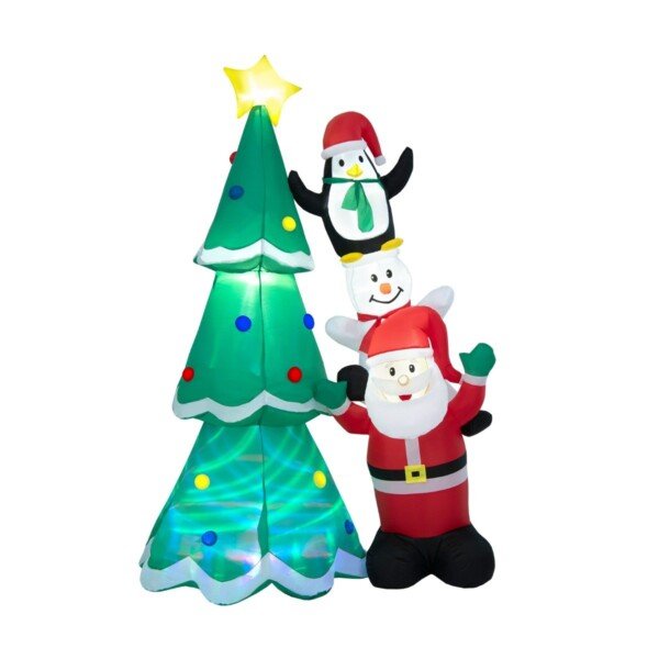 Pripučiama kalėdinė dekoracija su šviesos efektais 266 cm (Įvairiaspalvė)