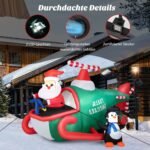 Pripučiamas Kalėdų Senelis su sraigtasparniu ir dovana (Įvairiaspalvė)