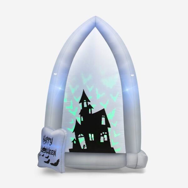 210 cm pripučiamas Helovino antkapis su LED apšvietimu (Pilka)