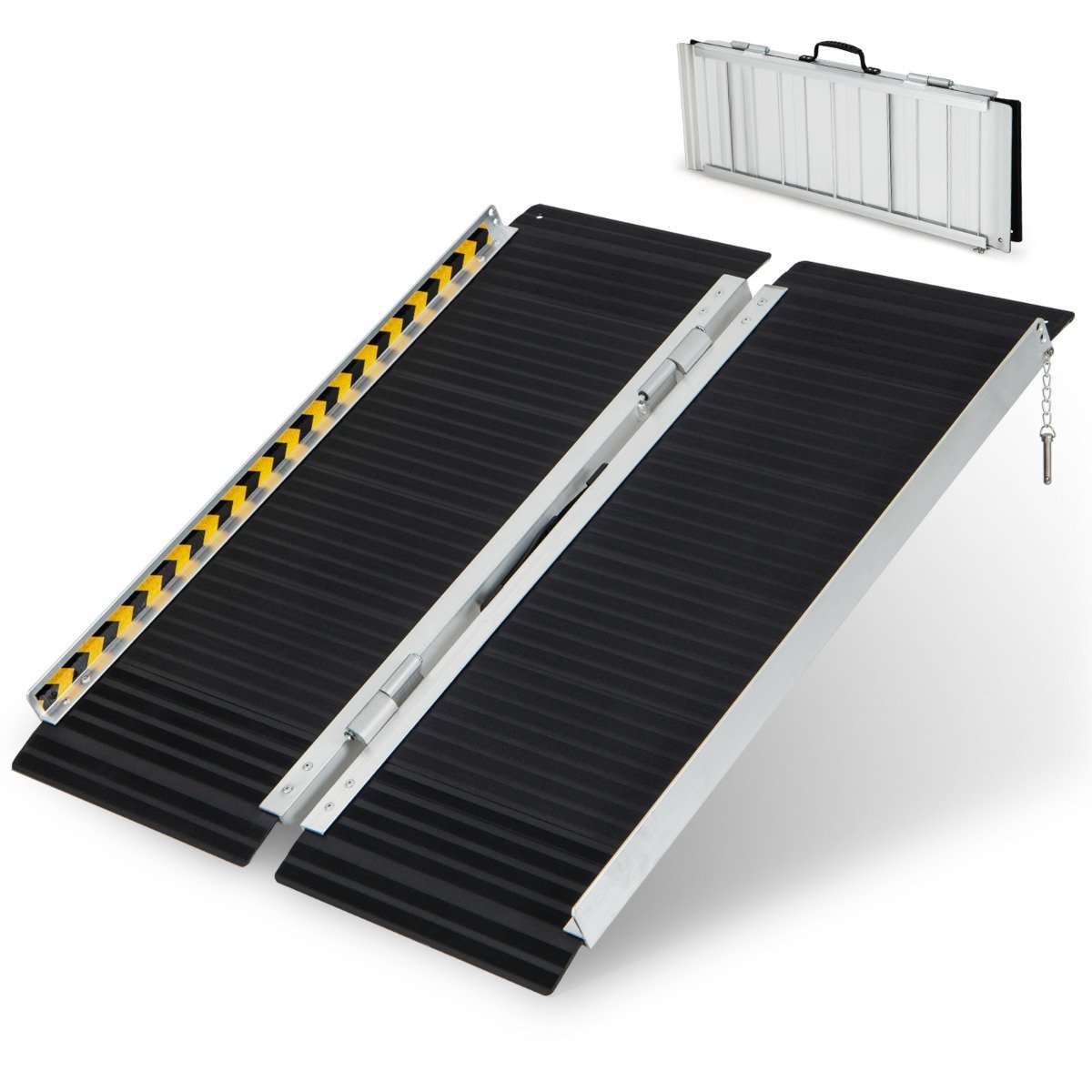 auffahrrampe-tl35708_8_ Nešiojama sulankstoma aliuminio rampa neįgaliesiems 272 kg (Juoda)