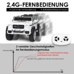 Elektrinis automobilis vaikams su pakaba ir 2 varikliais (Rožinė)