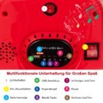 Elektrinis paspirtukas vaikams su 360 laipsnių sukimu ir LED apšvietimu (Raudona)