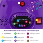 Elektrinis paspirtukas vaikams su 360° sukimu ir LED apšvietimu (Violetinė)