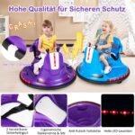 Elektrinis paspirtukas vaikams su 360° sukimu ir LED apšvietimu (Violetinė)