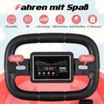 Elektrinis automobilis vaikams su 360° sukimusi ir muzika (Rožinė)