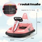 Elektrinis automobilis vaikams su 360° sukimusi ir muzika (Rožinė)