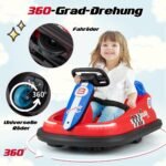 Elektrinis paspirtukas vaikams 360° sukimasis (Raudona)