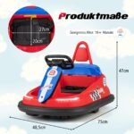 Elektrinis paspirtukas vaikams 360° sukimasis (Raudona)