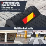 Parkavimo ribotuvas su įspėjamąja juosta (Juoda)