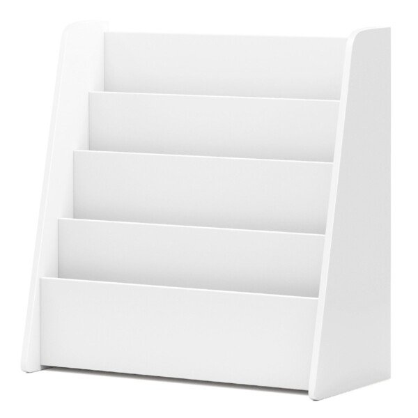 Vaikiška knygų lentyna keturiems skyriams (Balta)