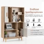 4 lentynų knygų spinta su 2 durelėmis 80x24x120 cm (Balta)