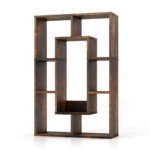 Geometrinė 7 skyrių lentyna su apsauga nuo apvirtimo (Kavos)