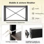 4 pakopų medinės lentynos su metaliniu rėmu ir saugos funkcijomis (Ruda)