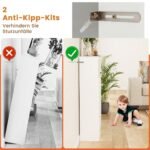 11 skyrių knygų lentyna su apsaugomis nuo apvirtimo (Balta)