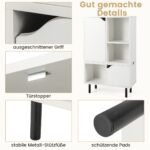 Modulinė knygų lentyna su durimis (Balta)