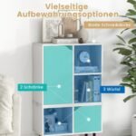 Modulinė knygų lentyna su durimis (Balta)