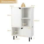 Modulinė knygų lentyna su durimis (Balta)