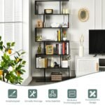 S formos 6 lygių pastatoma knygų lentyna (Juoda)