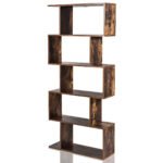 S formos penkių lentynų knygų spinta (Ruda)