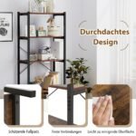 5 pakopų metalinio rėmo lentyna (Ruda)